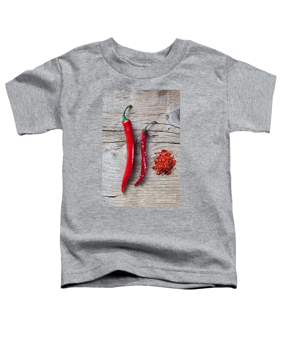 Chili Toddler T-Shirt featuring the photograph Red Chili Pepper #1 by Nailia Schwarz