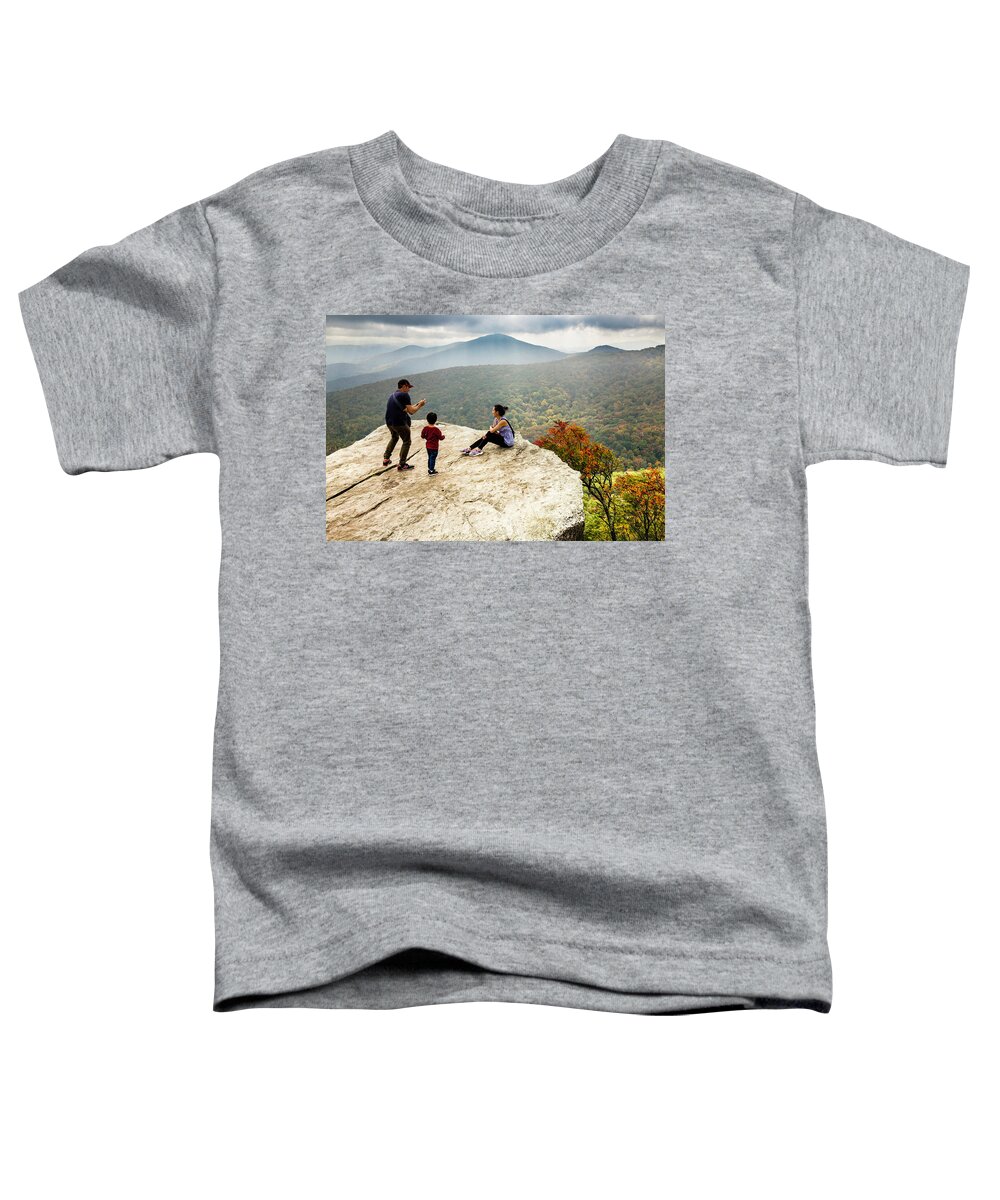 Rough Ridge Toddler T-Shirt featuring the photograph Rough Ridge Vista #1 by Fran Gallogly