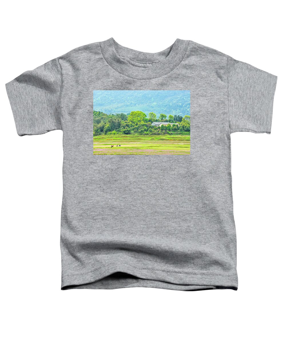Rural Toddler T-Shirt featuring the photograph Rural scenery in spring #1 by Carl Ning