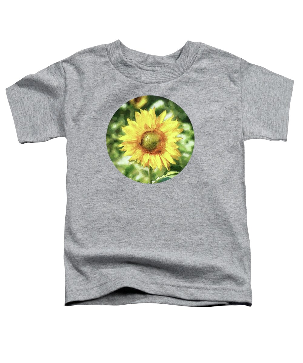 Sunflower Toddler T-Shirt featuring the digital art Sunflower #1 by Phil Perkins