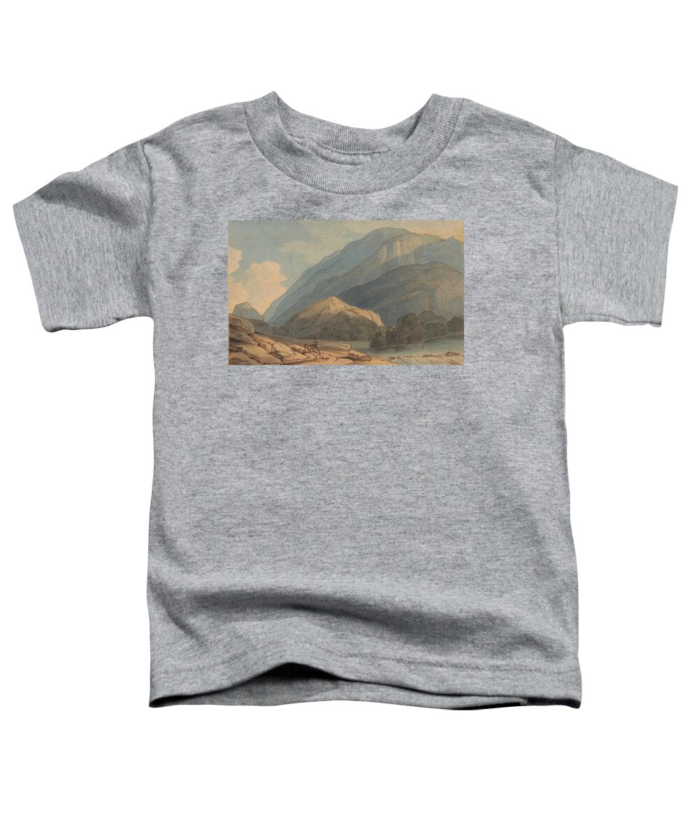Francis Towne - The Entrance Into Borrowdale Toddler T-Shirt featuring the painting The Entrance into Borrowdale #1 by MotionAge Designs