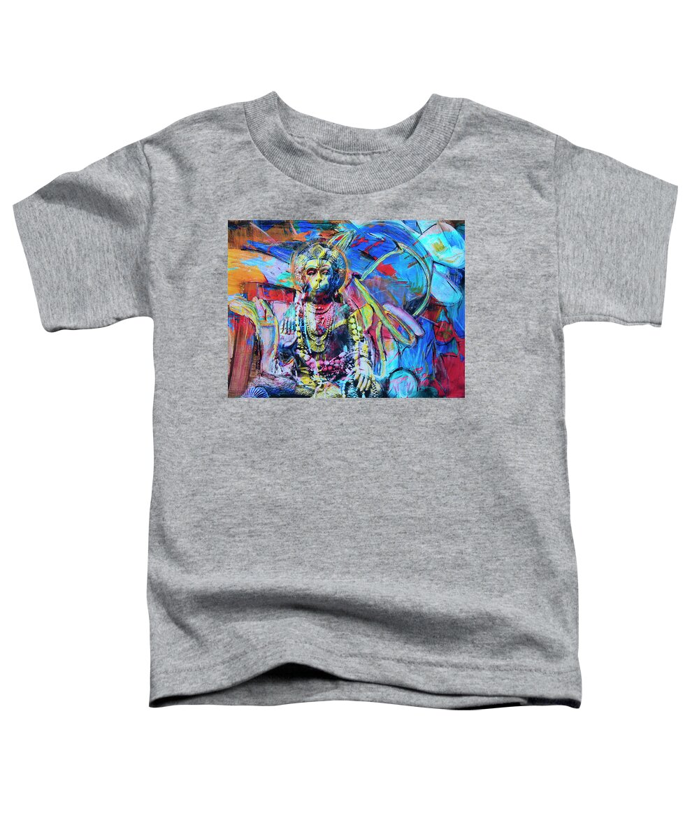 Monkey God Toddler T-Shirt featuring the mixed media The Monkey God #1 by Dominic Piperata