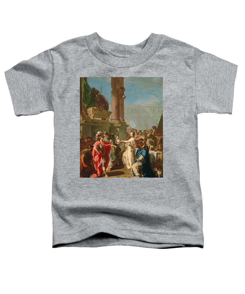 Giambattista Pittoni Toddler T-Shirt featuring the painting The Sacrifice of Polyxena #2 by Giambattista Pittoni