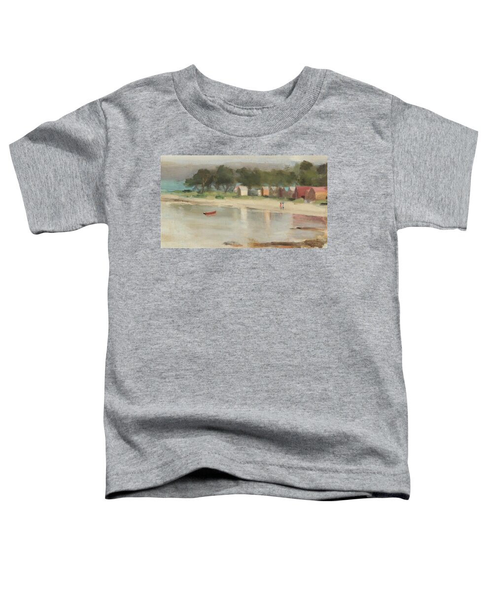 Clarice Beckett - Ti-tree At Evening (beaumaris) Toddler T-Shirt featuring the painting Tree At Evening #1 by MotionAge Designs