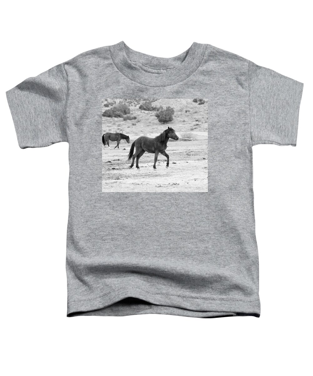 Virginia Range Mustangs Toddler T-Shirt featuring the photograph Virginia Range Mustangs #1 by Maria Jansson