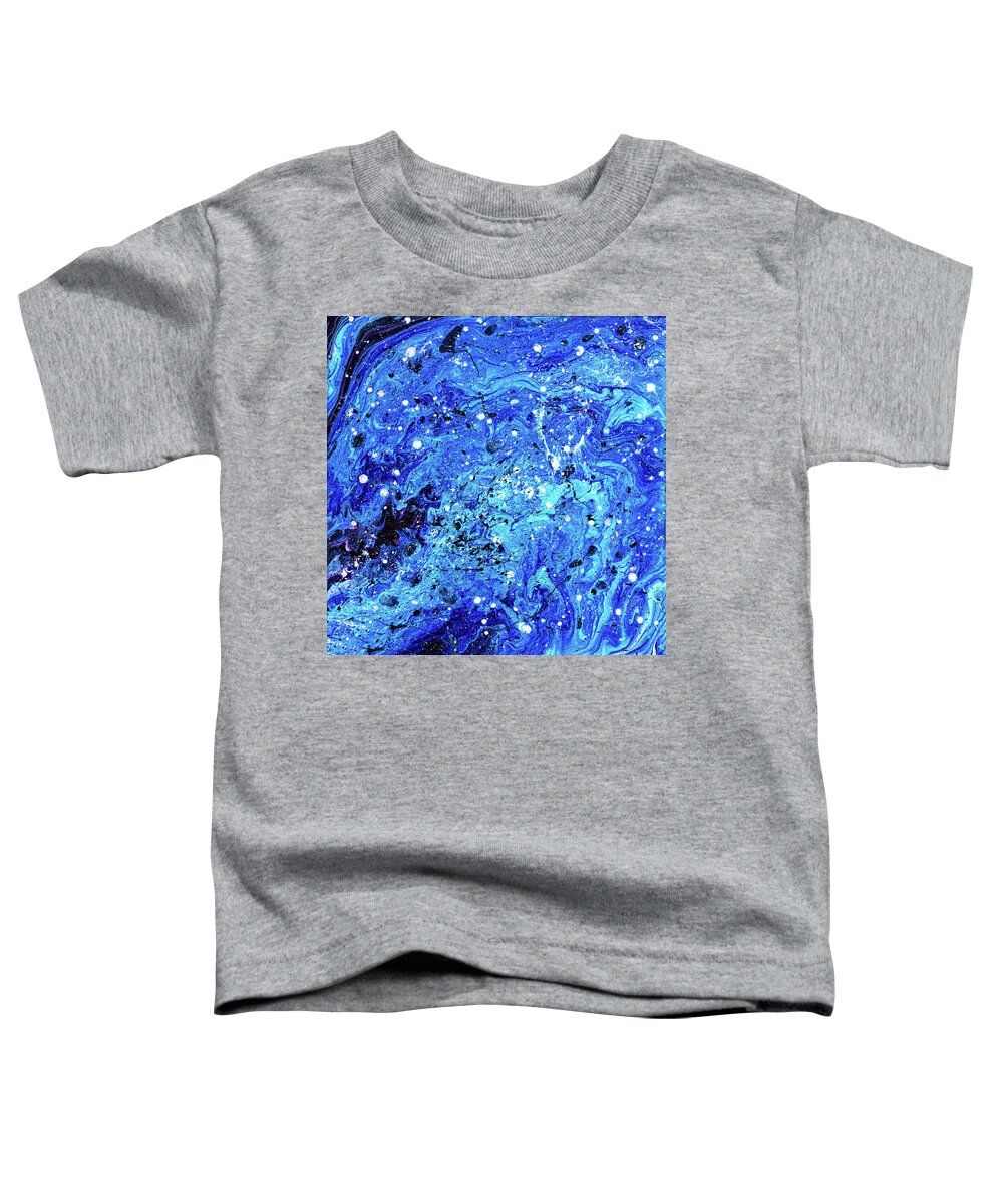 Blue Toddler T-Shirt featuring the painting Winter Is Coming by Meghan Elizabeth