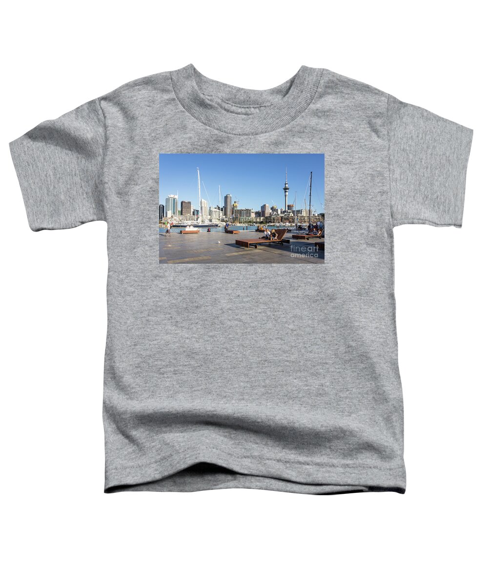 Auckland Toddler T-Shirt featuring the photograph Wynyard Quarter, Auckland's newest and tendy waterfront neighbou #1 by Didier Marti