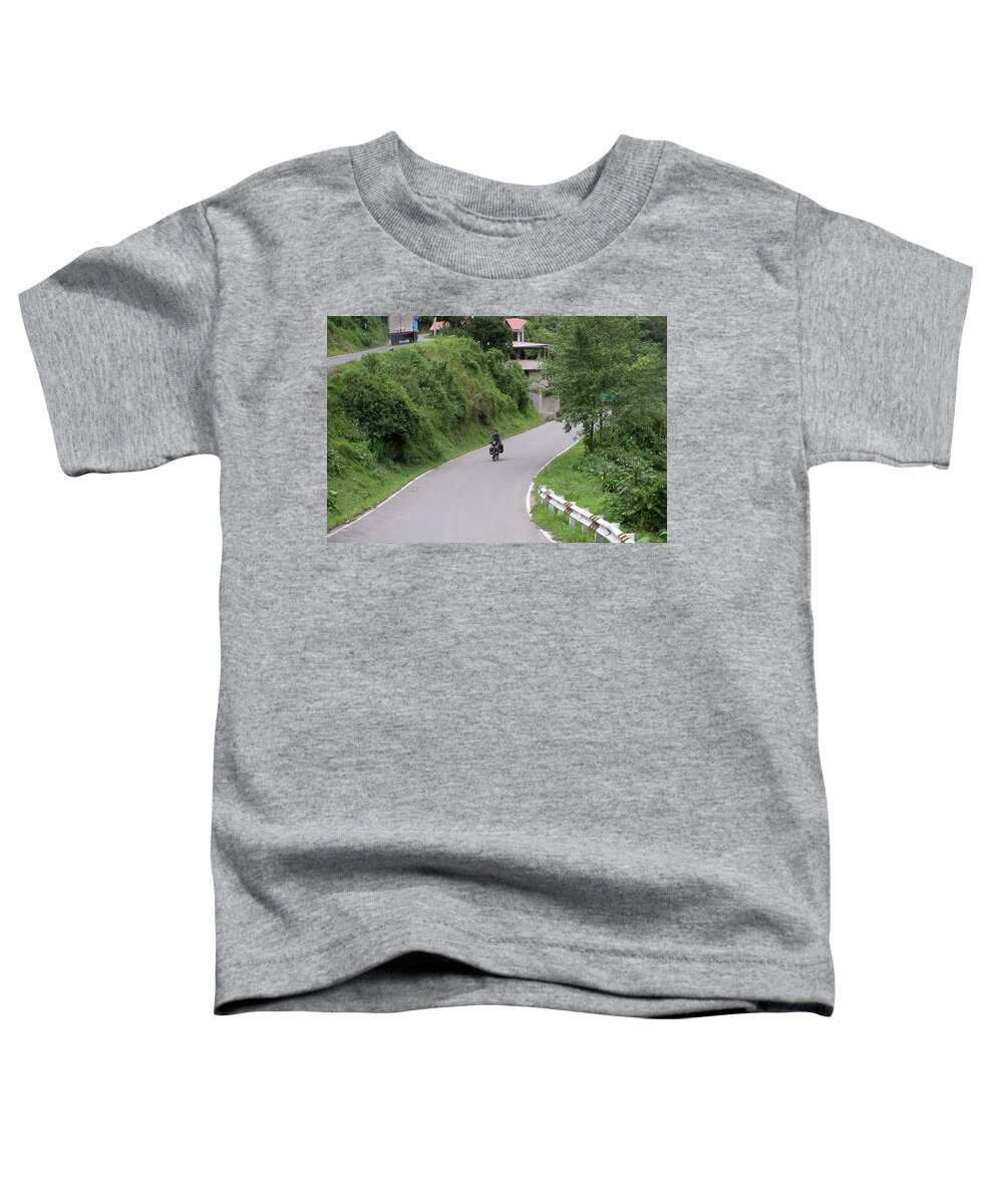 Bicycle Toddler T-Shirt featuring the digital art Leymebamba City Center #10 by Carol Ailles