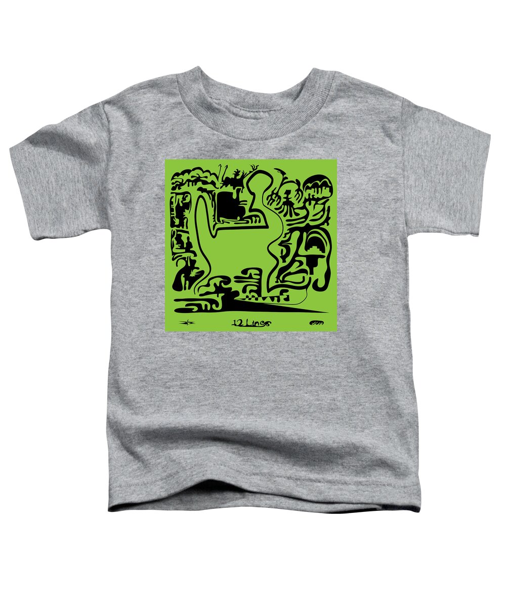 Line Toddler T-Shirt featuring the digital art 12 Lines by Kevin McLaughlin