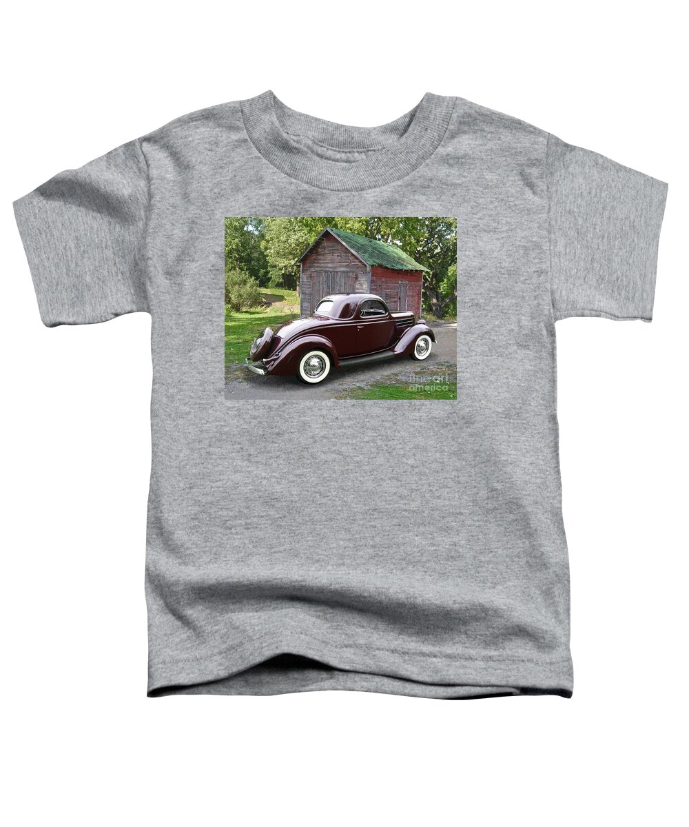 1936 Toddler T-Shirt featuring the photograph 1936 Ford 3-Window by Ron Long