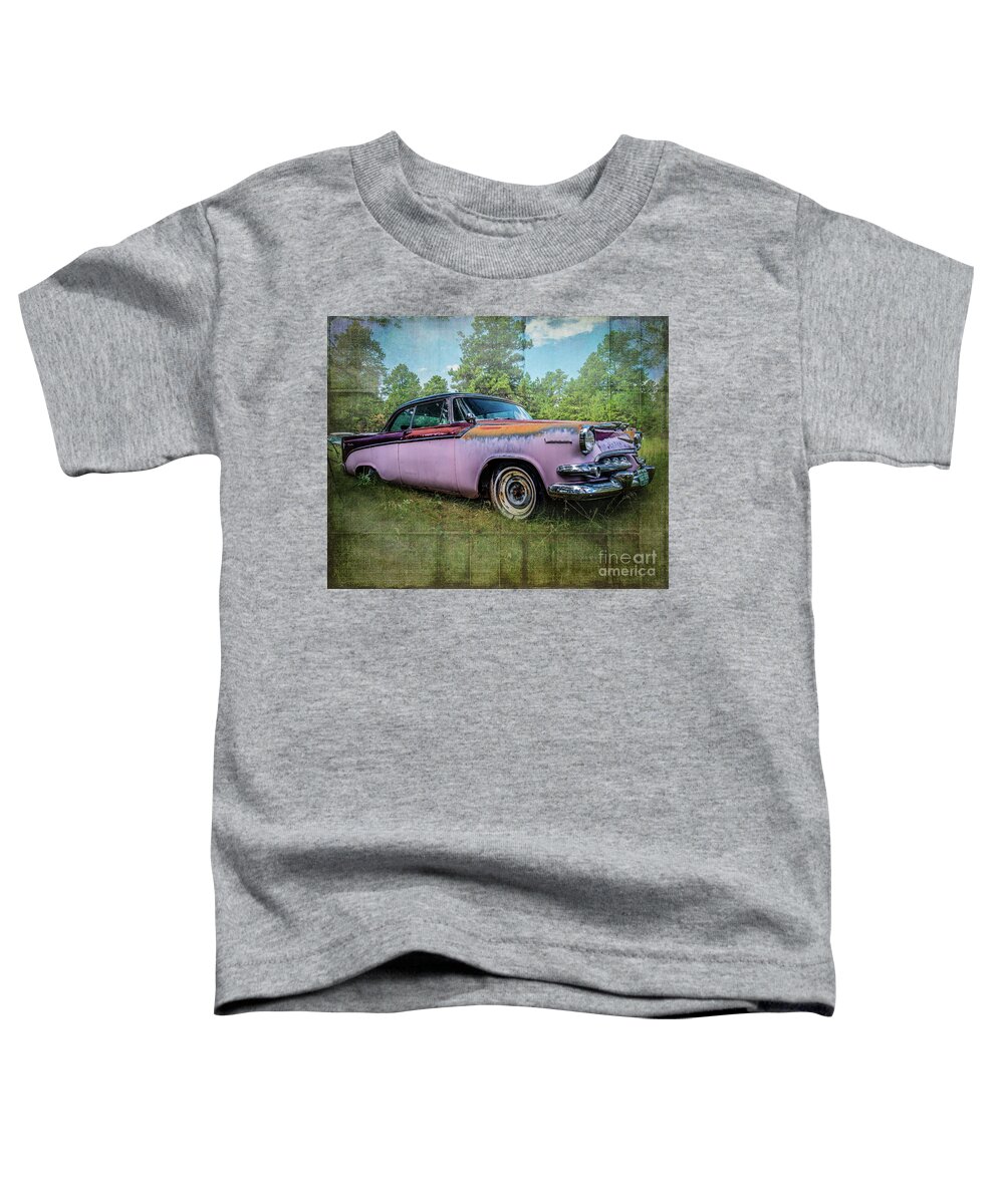 Rusty Cars Toddler T-Shirt featuring the photograph 1956 Dodge Lancer by John Strong