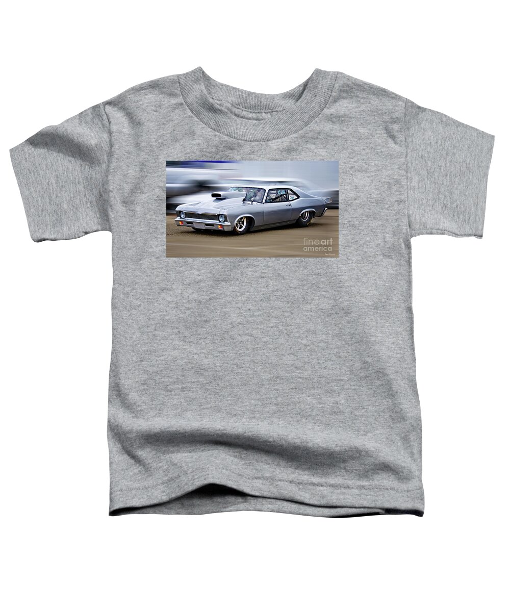Auto Toddler T-Shirt featuring the photograph 1969 Chevrolet Nova 'C Gas' Dragster by Dave Koontz