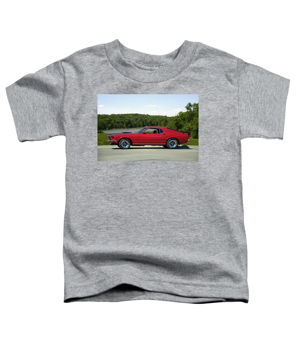 1969 Toddler T-Shirt featuring the photograph 1969 Mustang Mach 1 by Tim McCullough