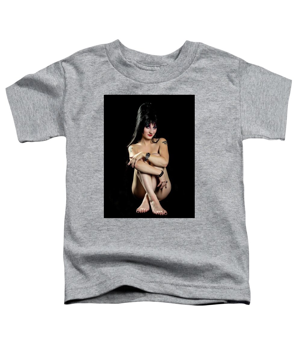 Implied Nude Toddler T-Shirt featuring the photograph Elvira tribute #2 by La Bella Vita Boudoir