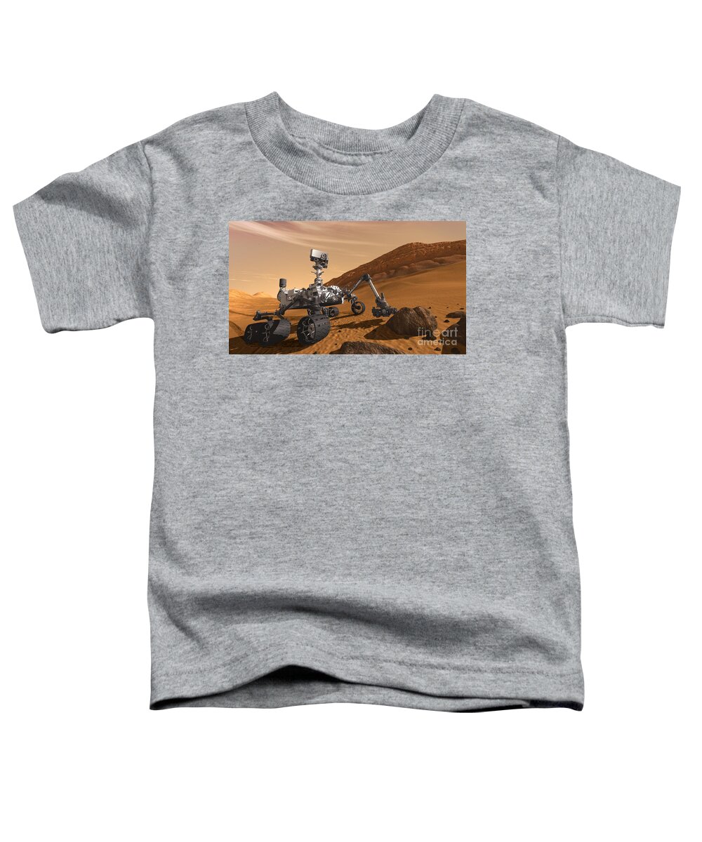 Science Toddler T-Shirt featuring the photograph Mars Rover Curiosity, Artists Rendering by NASA Science Source