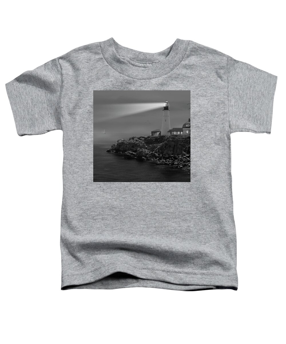 Portland Lighthouse Toddler T-Shirt featuring the photograph Portland Head Lighthouse #3 by Mike McGlothlen