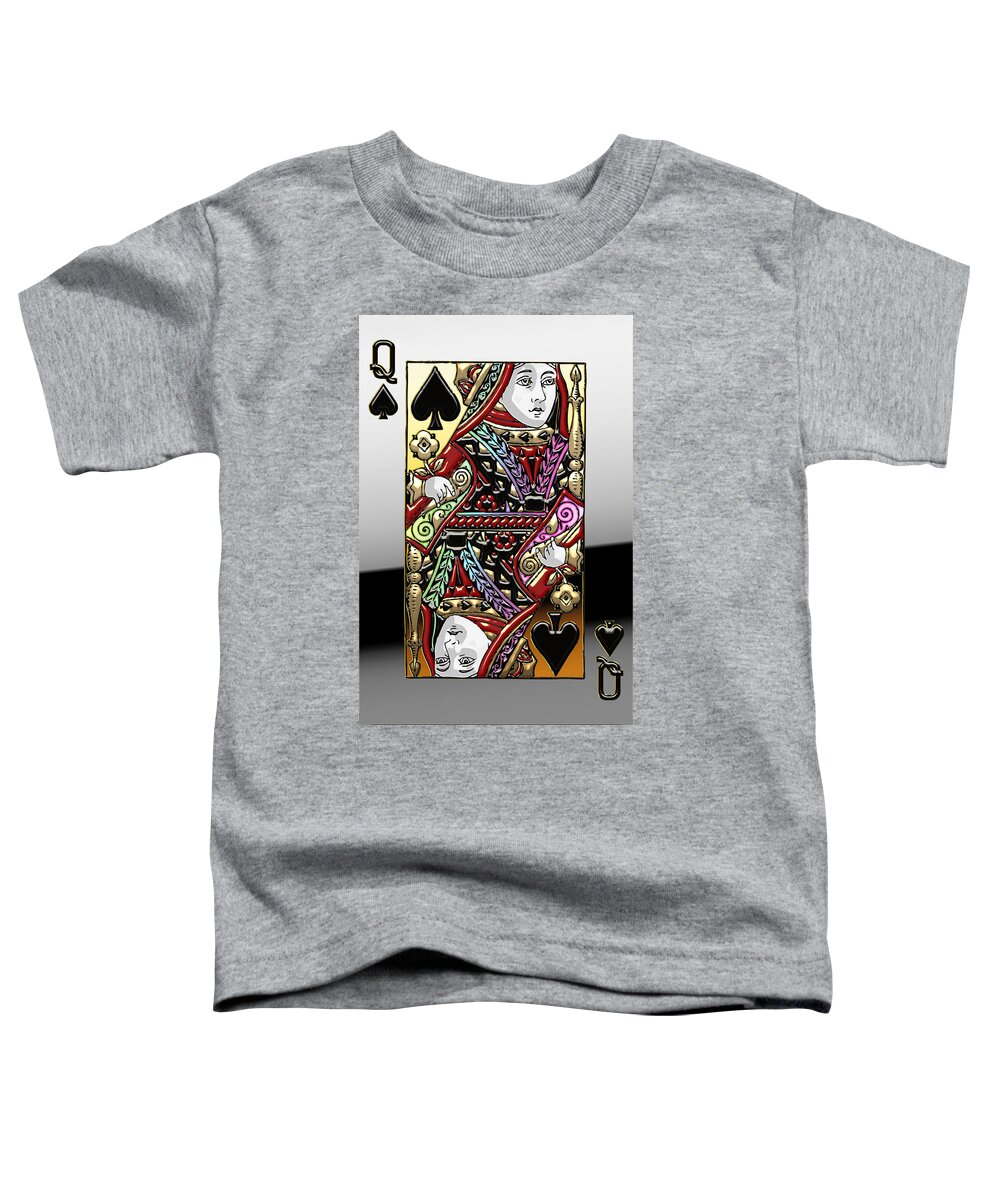 'it's A Gamble' Collection By Serge Averbukh Toddler T-Shirt featuring the photograph Queen of Spades #2 by Serge Averbukh