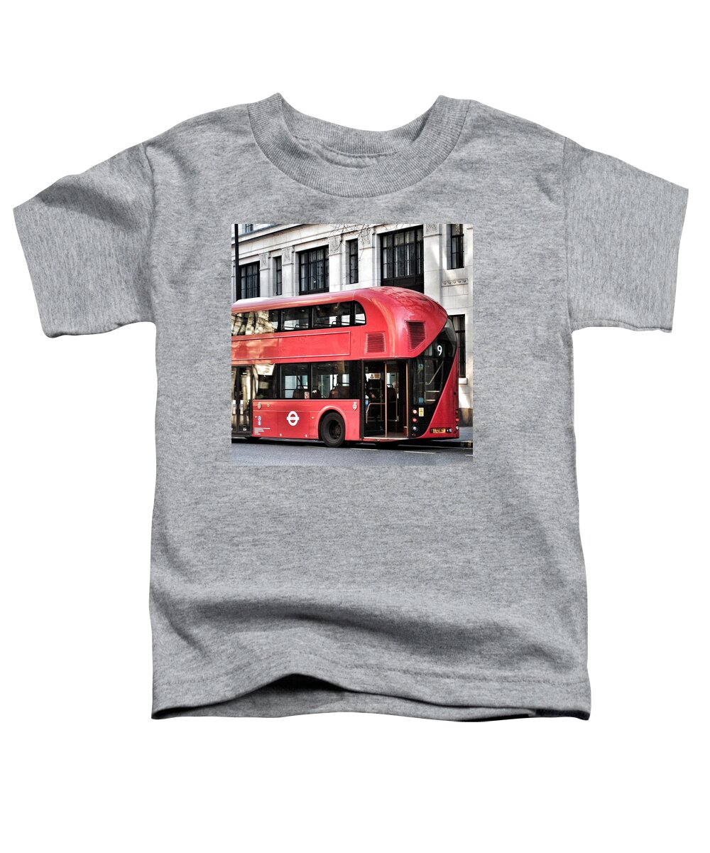 London Toddler T-Shirt featuring the photograph Red Bus in London #2 by Joshua Miranda