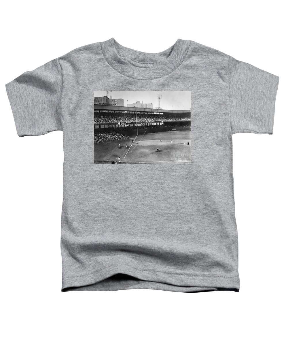 1951 Toddler T-Shirt featuring the photograph Thomson Home Run, 1951 #3 by Granger