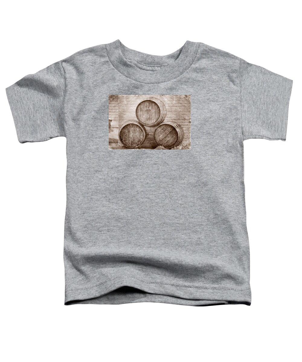 Beverage Toddler T-Shirt featuring the photograph Wine Barrels at Mission Point Lighthouse Michigan #2 by LeeAnn McLaneGoetz McLaneGoetzStudioLLCcom