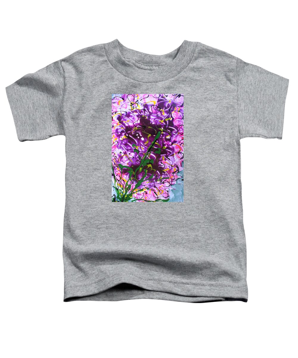 Flowers Toddler T-Shirt featuring the painting Heavenly Flowers #2208 by Baljit Chadha