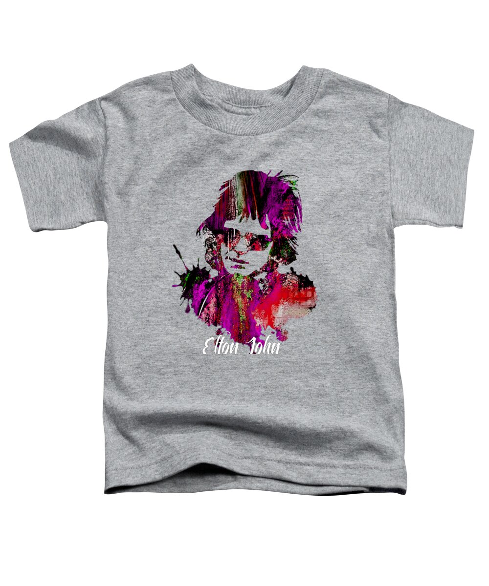 Elton John Toddler T-Shirt featuring the mixed media Elton John Collection #23 by Marvin Blaine