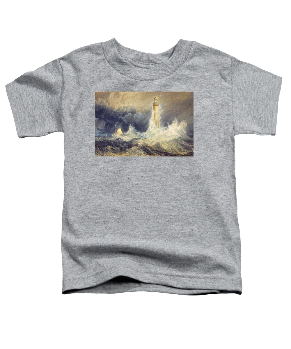 1819 Toddler T-Shirt featuring the painting Bell Rock Lighthouse #3 by MotionAge Designs