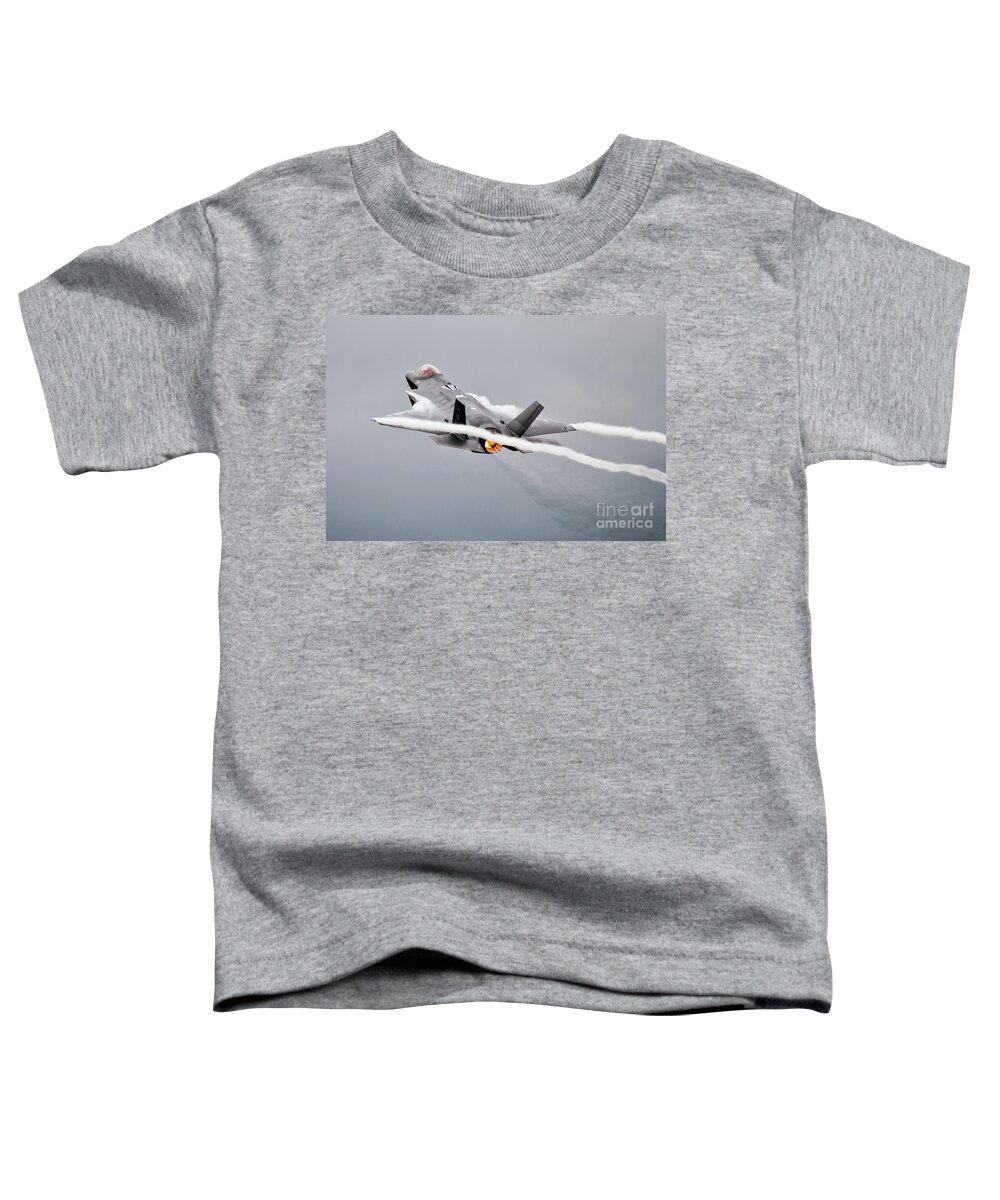 F35 Toddler T-Shirt featuring the digital art F35 Lightning II #3 by Airpower Art