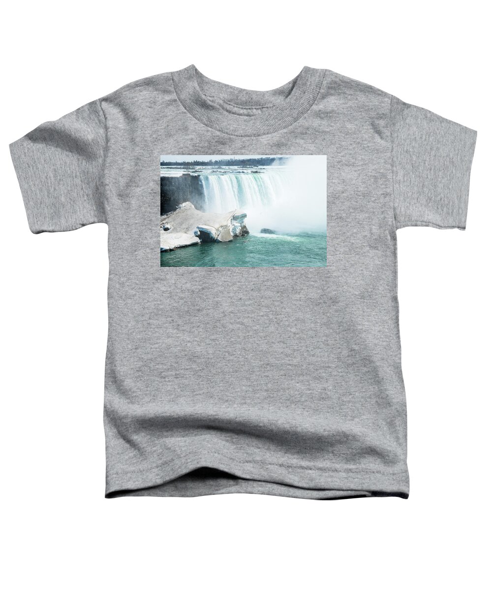 Falls Toddler T-Shirt featuring the photograph Niagara Falls scenery in winter #39 by Carl Ning
