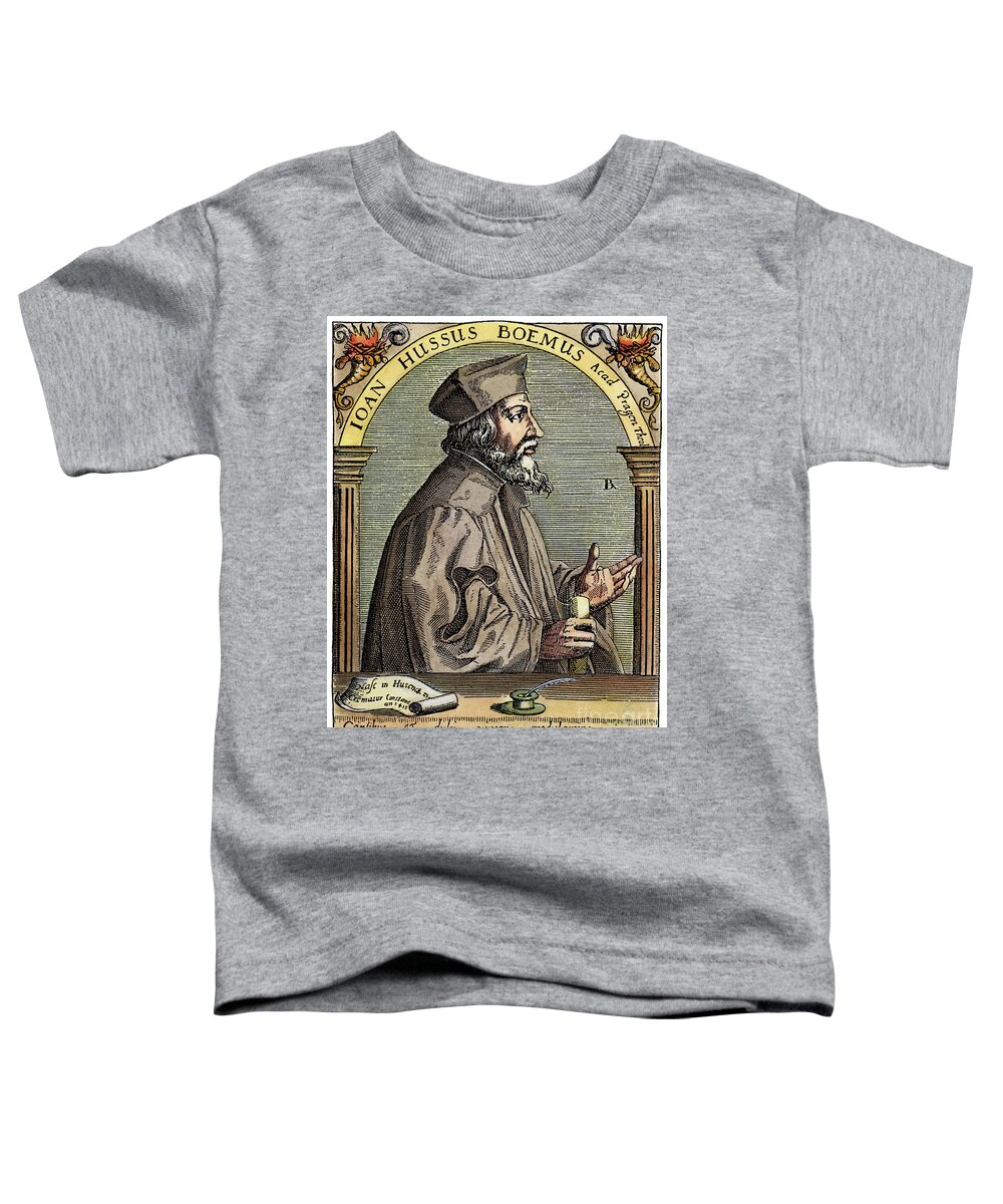 14th Century Toddler T-Shirt featuring the drawing JAN HUS, c1369-1415 #4 by Granger
