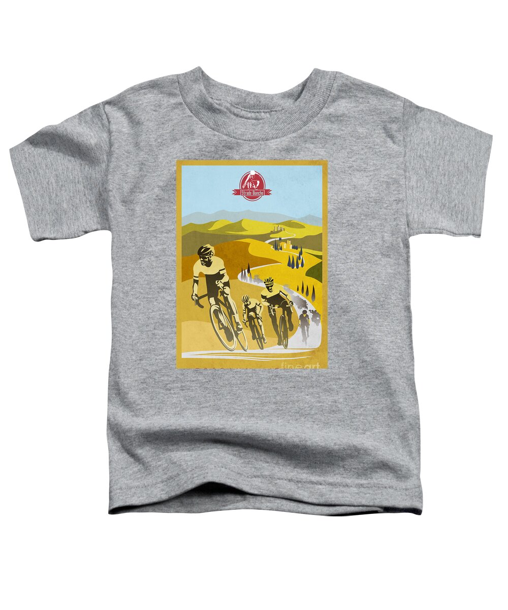 Strade Bianche Toddler T-Shirt featuring the digital art Strade Bianche by Sassan Filsoof