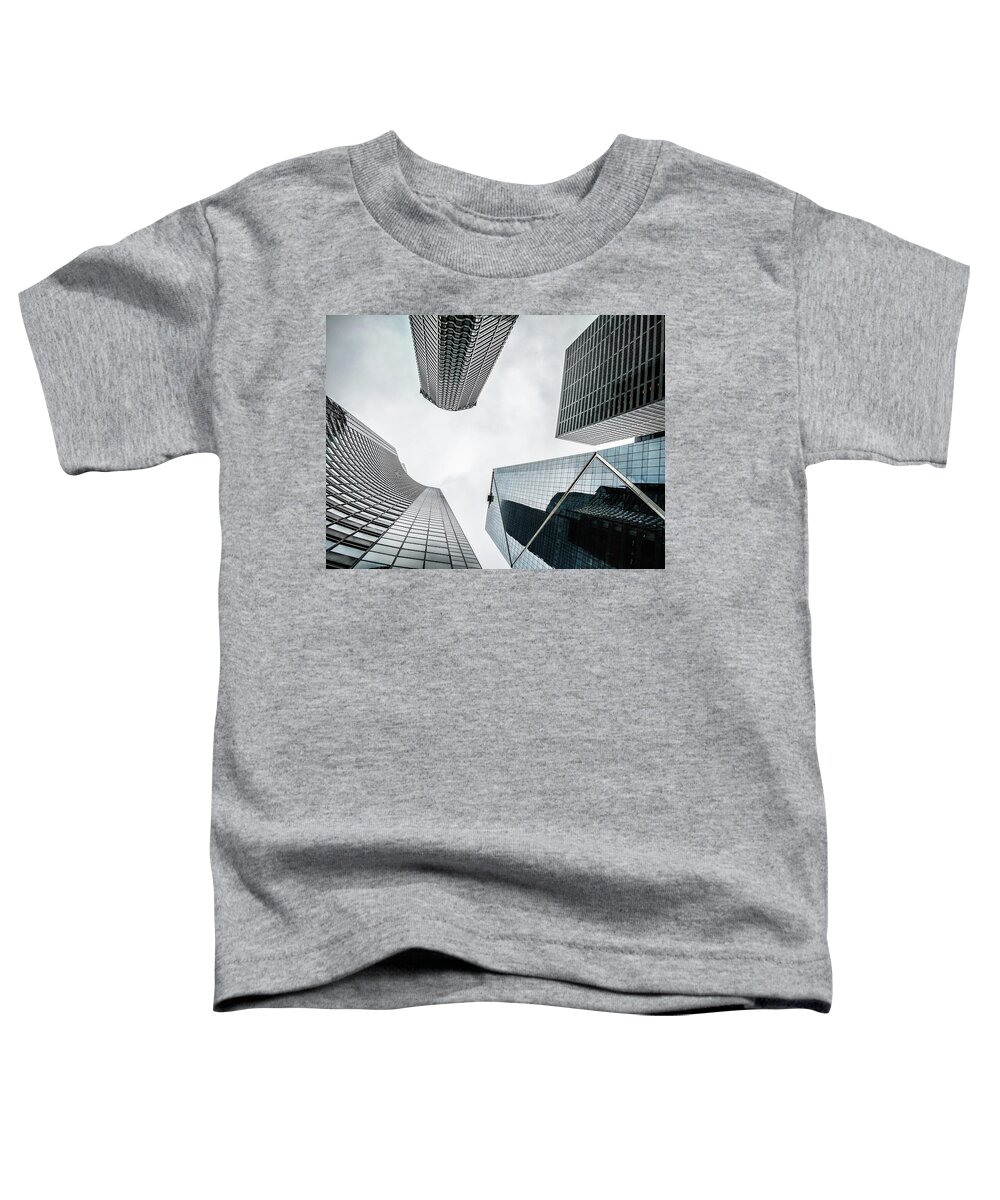Space Toddler T-Shirt featuring the photograph Seattle Washington Cityscape Skyline On Partly Cloudy Day #4 by Alex Grichenko