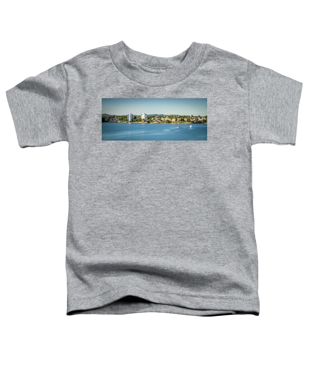 Blue Sky Toddler T-Shirt featuring the photograph Scenes around Ogden Point cruise ship terminal in Victoria BC.Ca #5 by Alex Grichenko