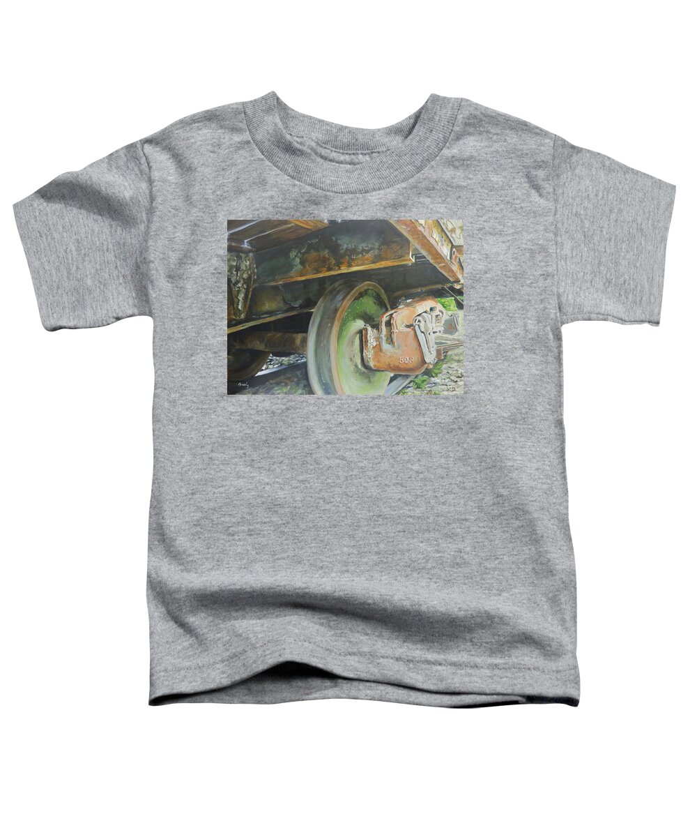 Train Toddler T-Shirt featuring the painting 523 by William Brody