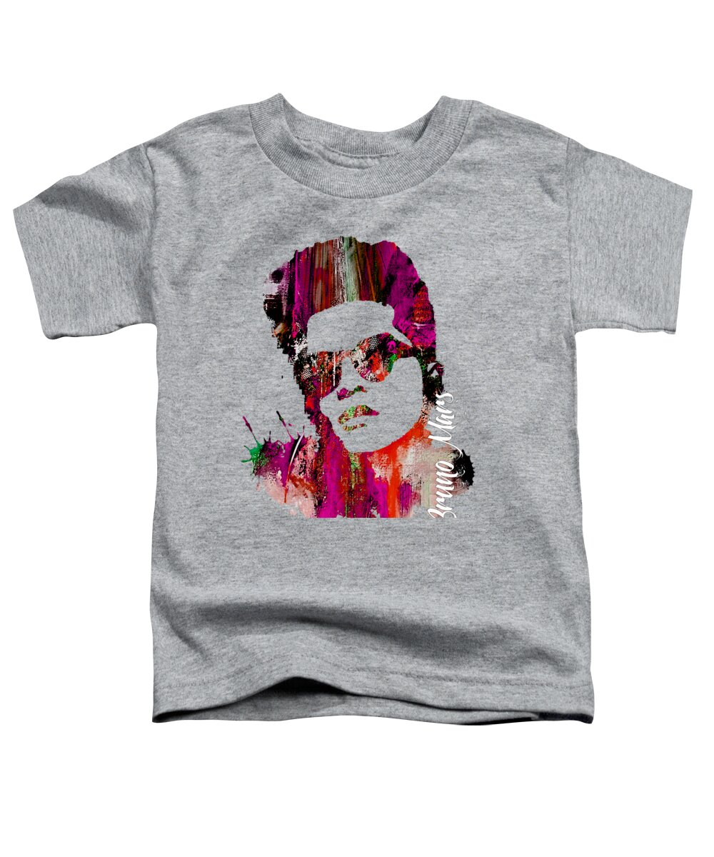 Bruno Mars Toddler T-Shirt featuring the mixed media Bruno Mars Collection by Marvin Blaine