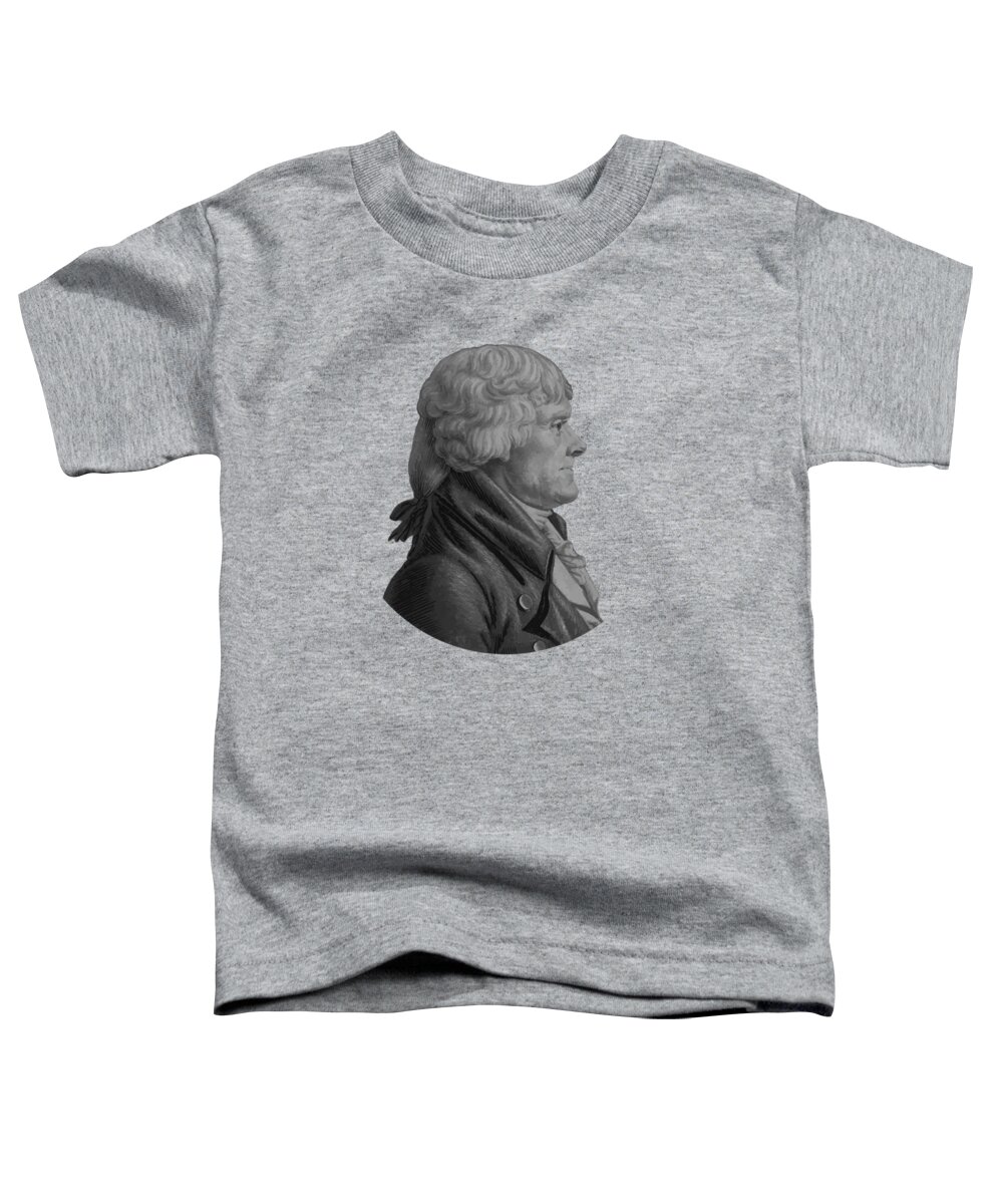 Thomas Jefferson Toddler T-Shirt featuring the painting Thomas Jefferson Profile by War Is Hell Store
