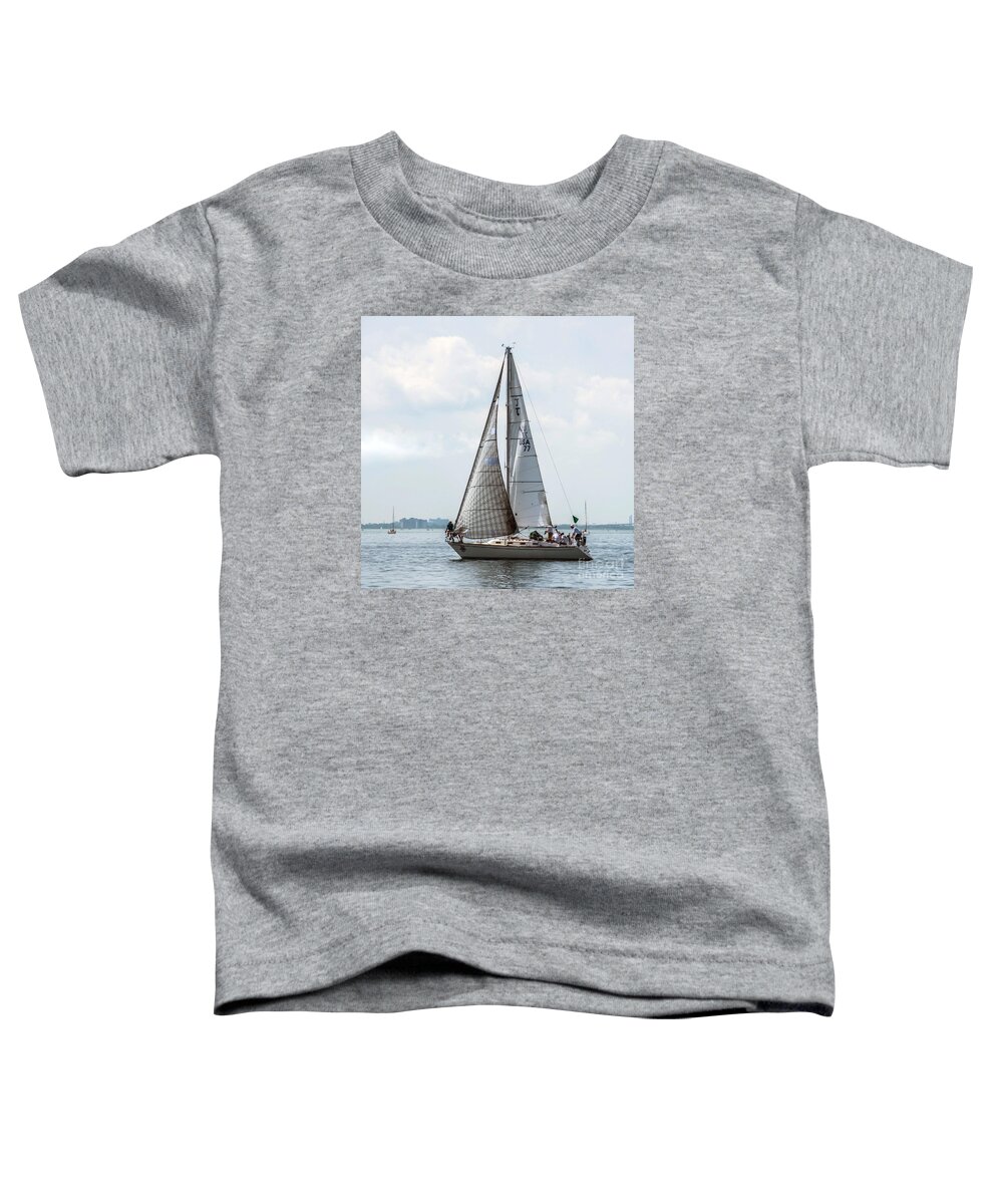 77 Toddler T-Shirt featuring the photograph #77 Waits At The Starting Line #77 by Grace Grogan