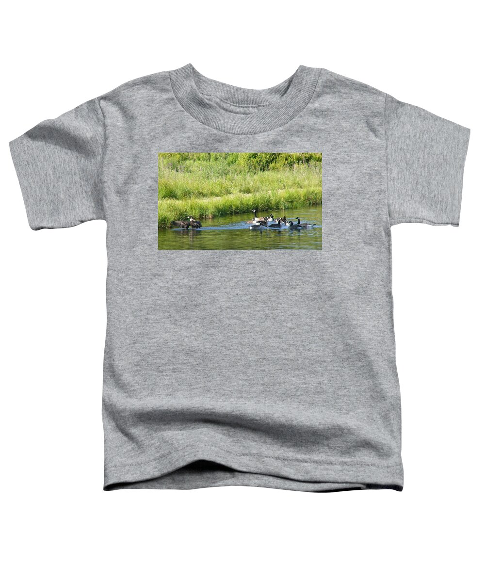 Goose Toddler T-Shirt featuring the photograph Goose #8 by Jackie Russo