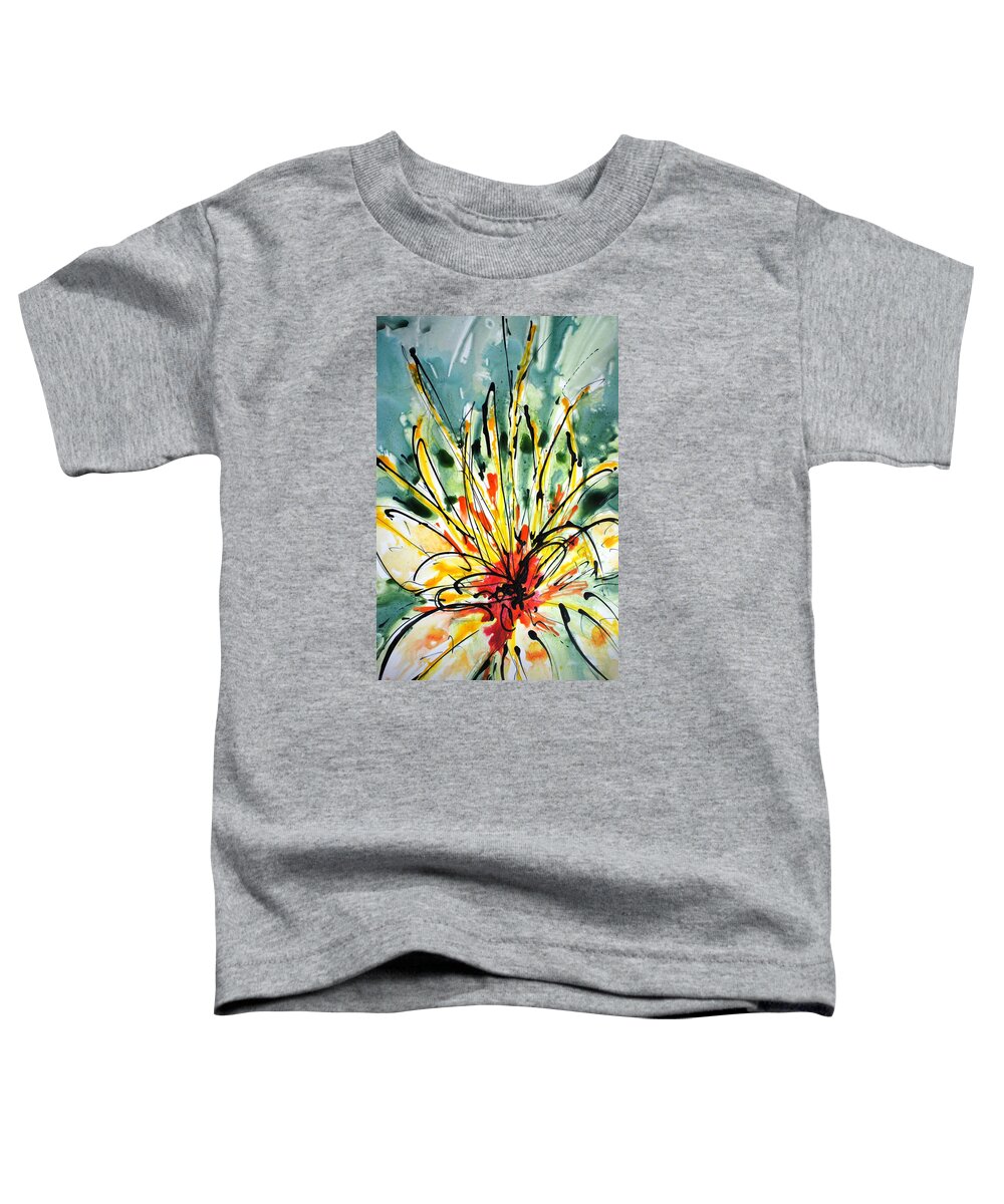  Toddler T-Shirt featuring the painting The Divine Flowers #81 by Baljit Chadha