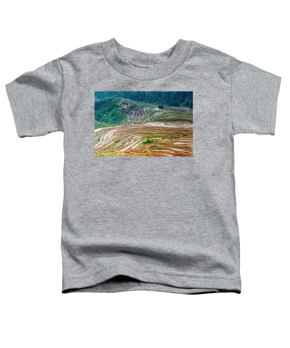 Terrace Toddler T-Shirt featuring the photograph Longji terraced fields scenery #97 by Carl Ning