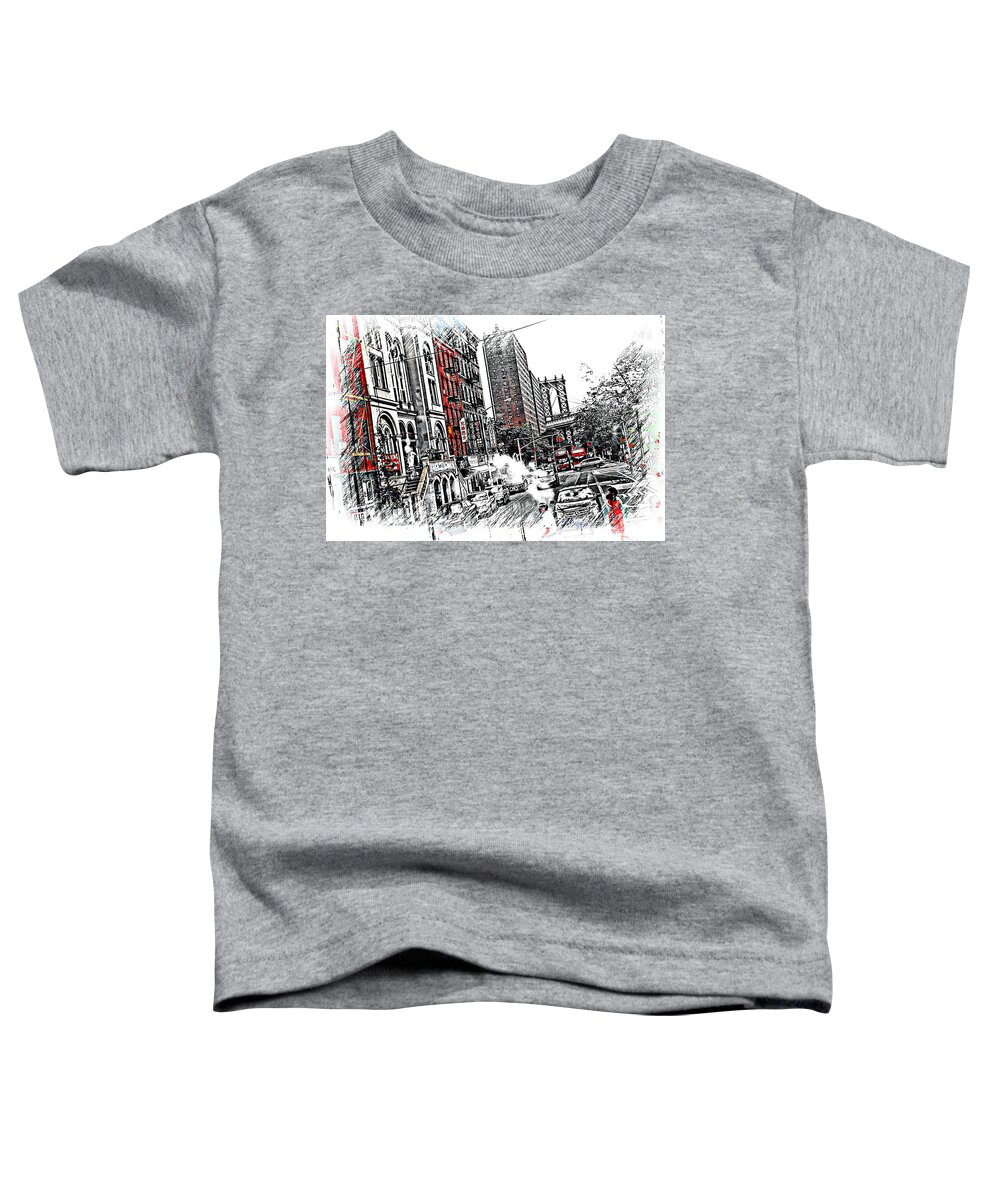 Cityscape Toddler T-Shirt featuring the photograph 9811d by Burney Lieberman