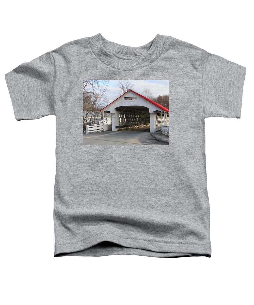 Ashuelot Covered Bridge Toddler T-Shirt featuring the photograph A Covered Bridge by MTBobbins Photography