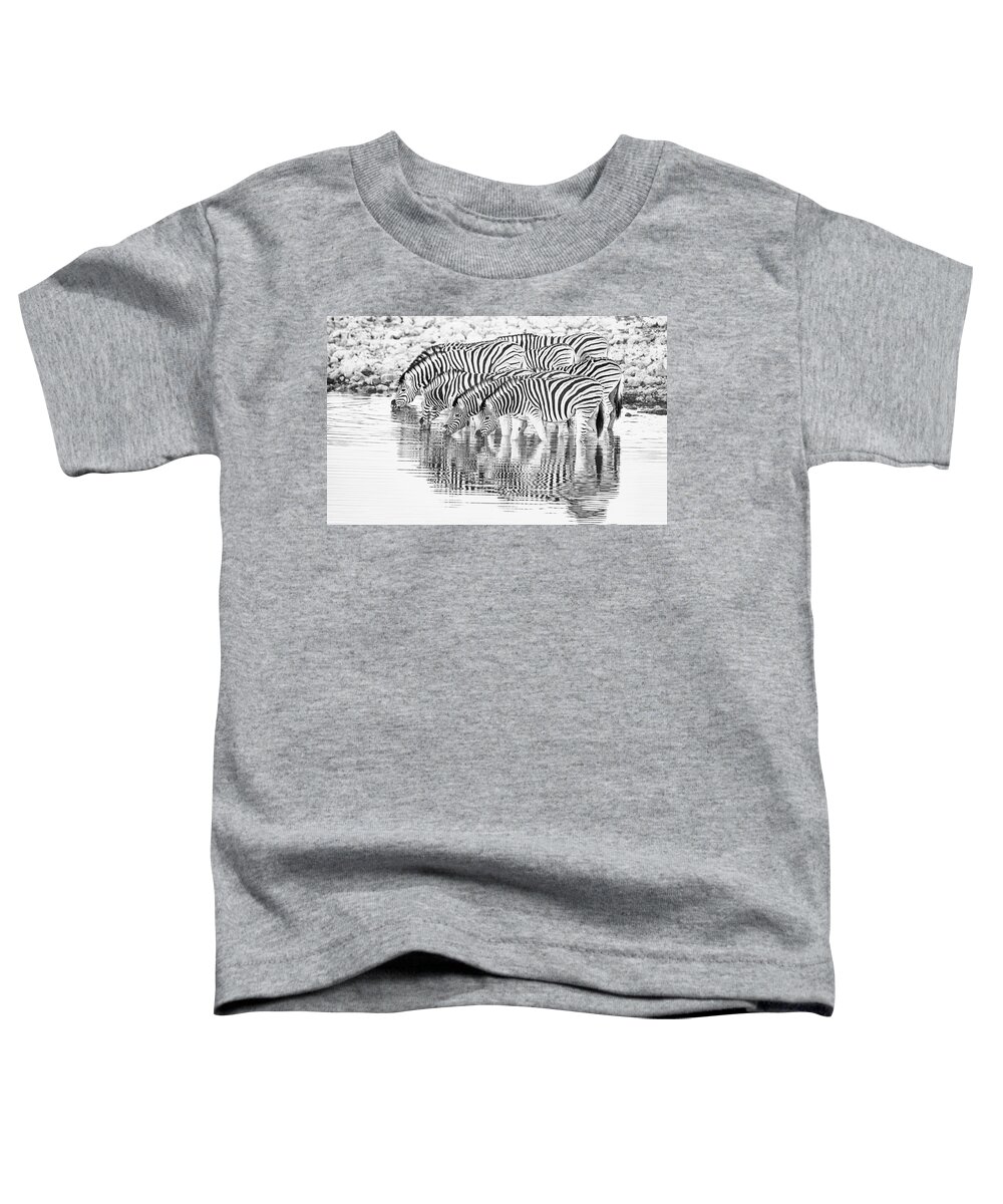 Africa Toddler T-Shirt featuring the photograph A family that drinks together. by Usha Peddamatham
