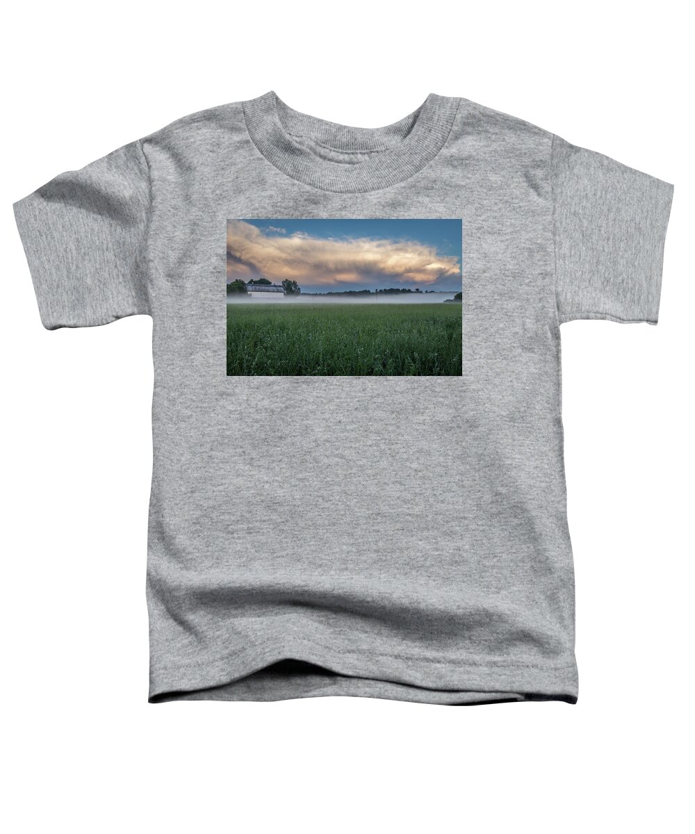 Storm Clouds Toddler T-Shirt featuring the photograph A Passing Spring Storm 2016-2 by Thomas Young