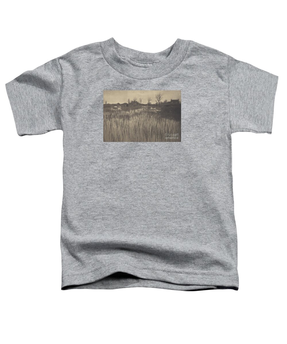 Peter Henry Emerson (british Toddler T-Shirt featuring the painting A Rushy Shore by Celestial Images