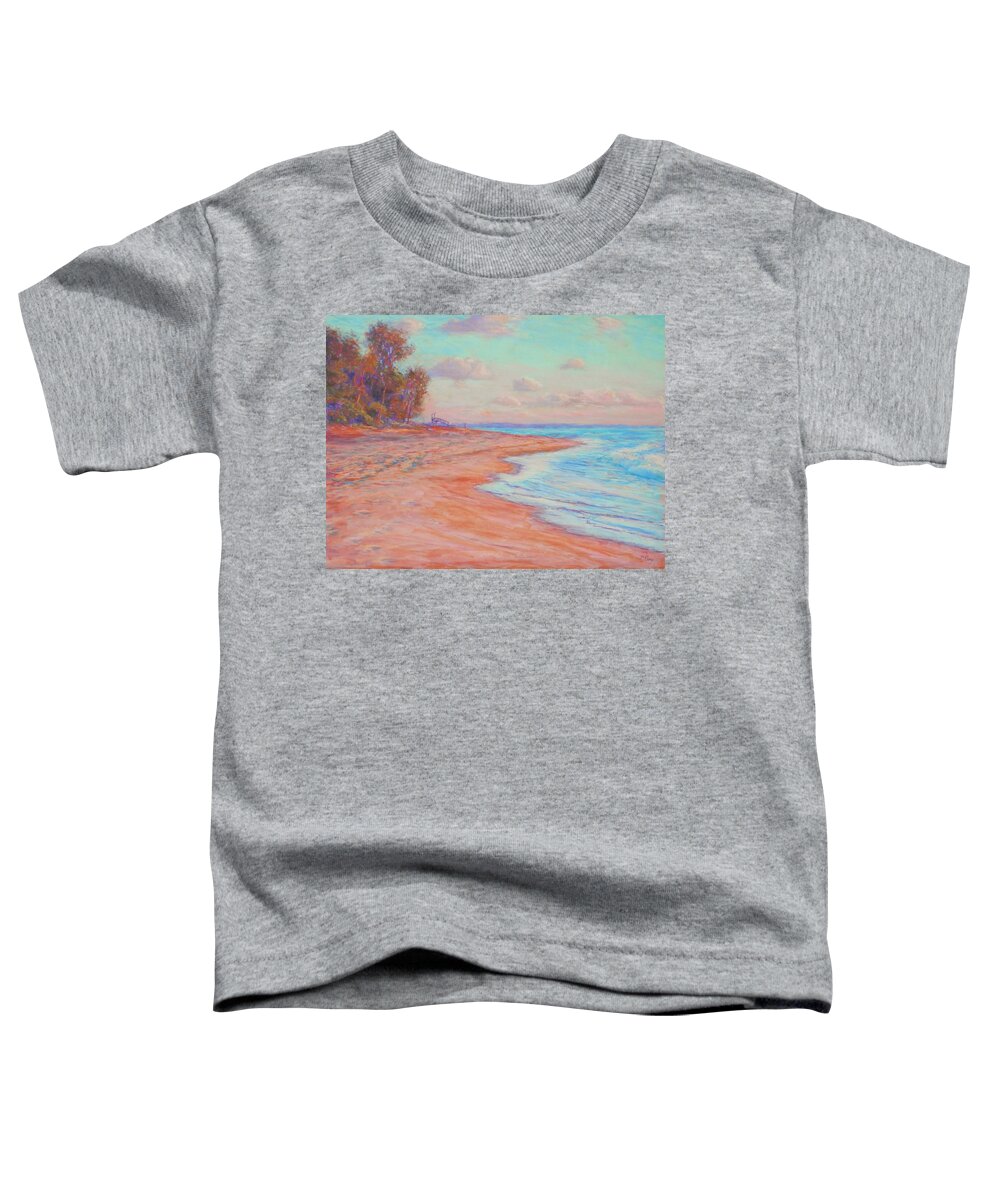 Water Toddler T-Shirt featuring the painting A Summer Evening by Michael Camp