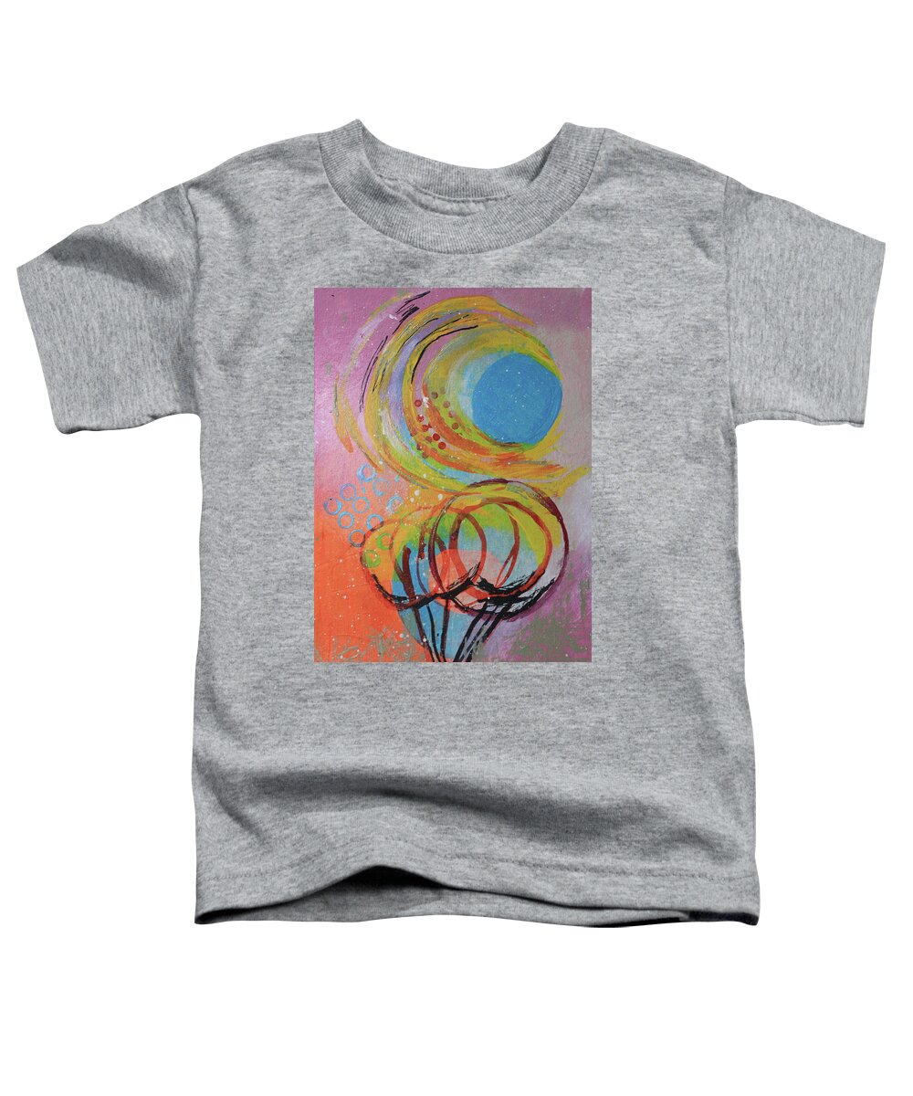 Bright Toddler T-Shirt featuring the mixed media A Sunny Day by April Burton