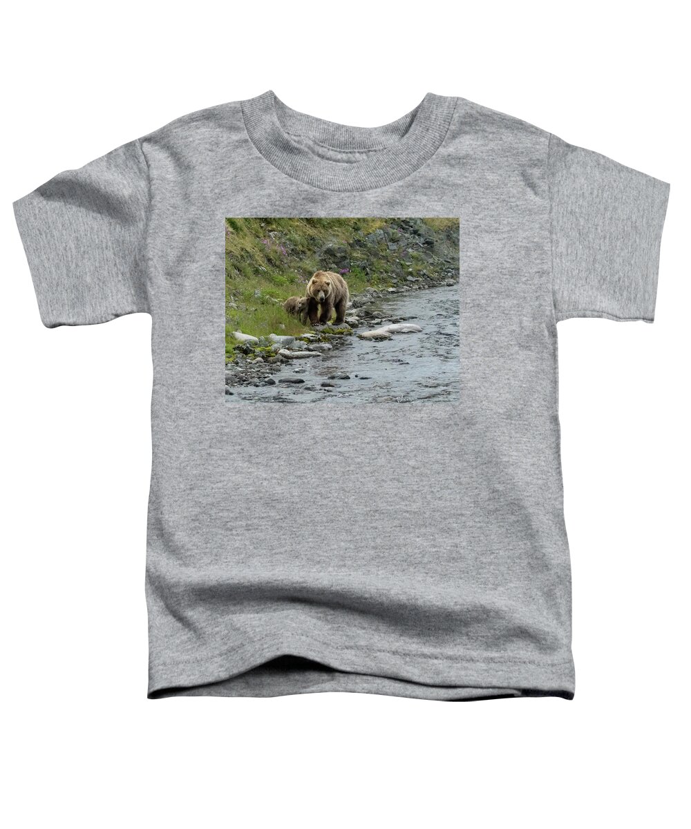 Alaska Toddler T-Shirt featuring the photograph A Walk Along the Creek by Cheryl Strahl