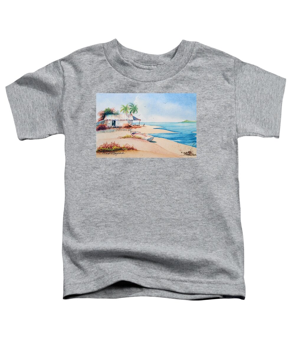 Camp Toddler T-Shirt featuring the painting Boca Shore 2 Gene Rizzo workshop by Frank Zampardi
