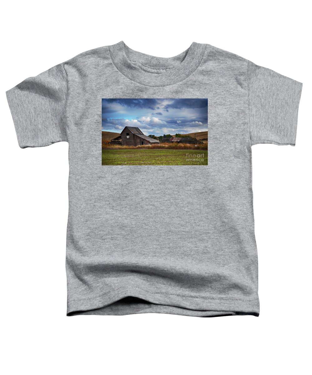 Barn Toddler T-Shirt featuring the photograph Abandoned Farm Palouse Washington by Bob Christopher
